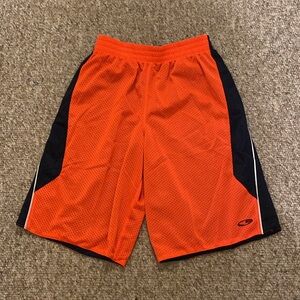 Reversible Champion Black and Orange Athletic Shorts; Size Youth L/G 12-14